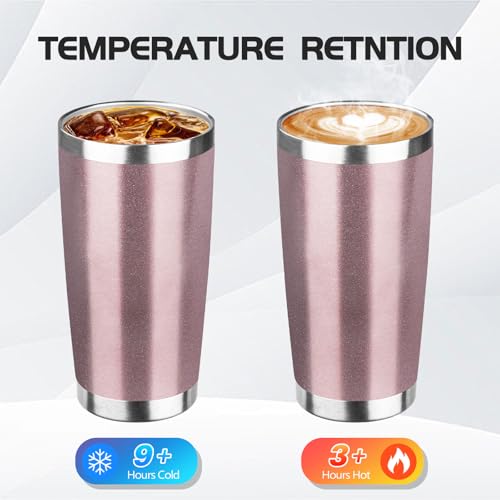 8 Pack 20oz Stainless Steel Travel Coffee Tumbler