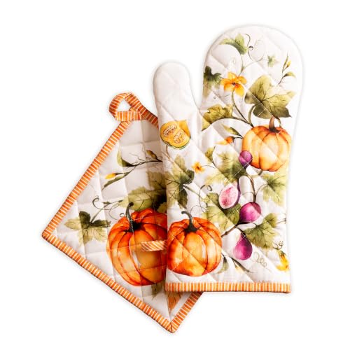 100% Cotton Oven Mitt & Pot Holder Set (2 Count)