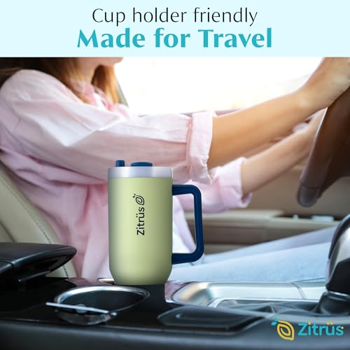 40 oz Tumbler with Handle and Straw