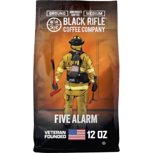 Black Rifle Coffee Medium Roast Ground Coffee Five Alarm 12 oz (12 Ounce)