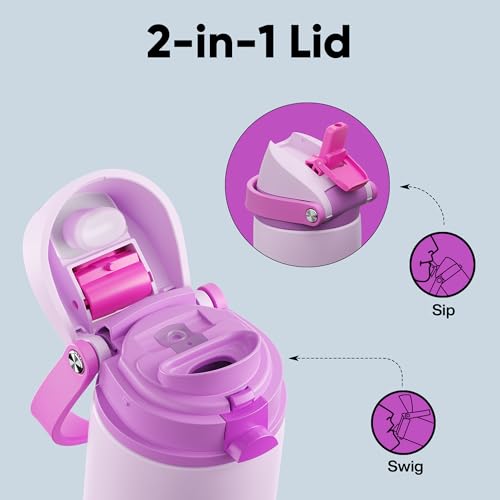 Insulated Water Bottle with Straw