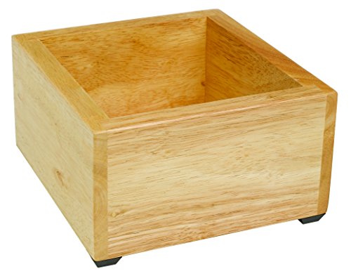Maple Espresso Knock Box Holder 6x5.5x4in for Home and Cafe