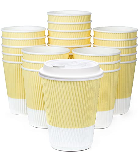 Disposable Coffee Cups With Lids (80 Count)