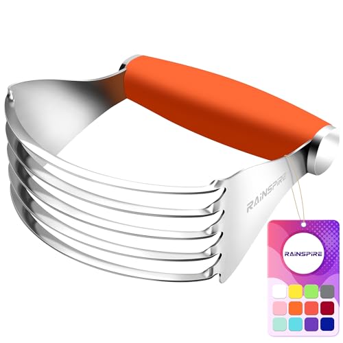 Large Pastry Cutter For Baking Durable Pastry Blender Dough Cutter Orange