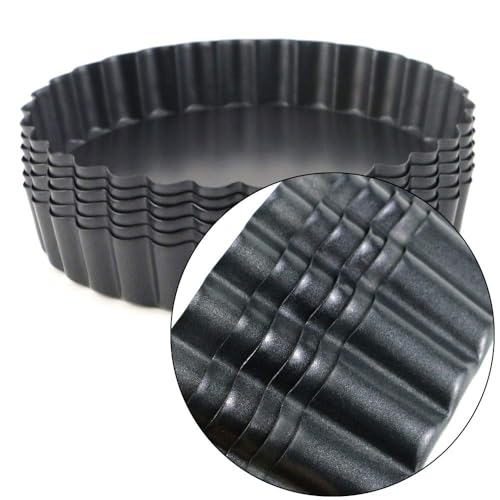6 Pack 5 Inch Mini Tart Pans with Removable Bottom (6 Count)