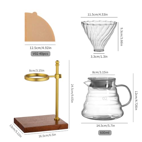 Pour Over Coffee Maker Set