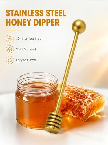 Honey Dipper 6.3 in Stainless Steel Server Stick (2 Count)