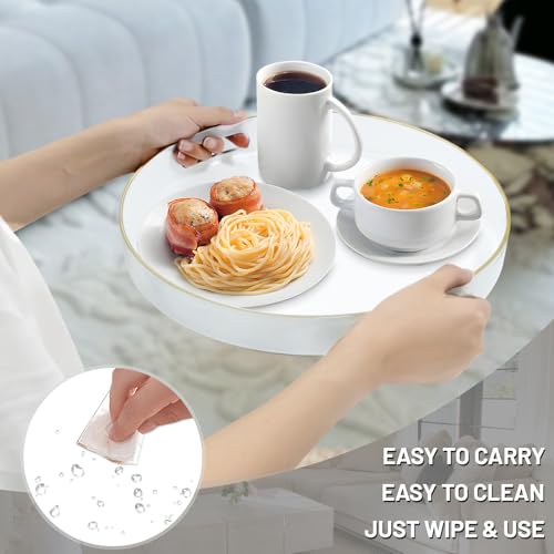 13" White Decorative Tray