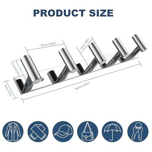 Hat and Coat Wall Mount Rack (2 Count)