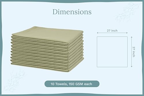 Organic Cotton Sage Flour Sack Kitchen Towels (10 Count)
