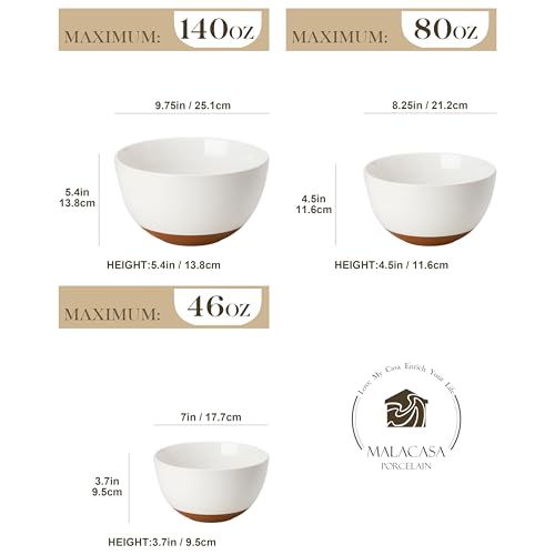 Ceramic Mixing Bowls (3 Count)
