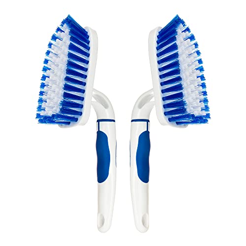 2 Pack Scrub Brush for Cleaning with Long Handle (2 Count)
