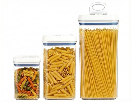 Flip Tite Acrylic Food Storage Container with Lid 6” XL Air Tight Ring Seal Flip Lock (3 Count)