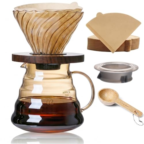 Pour Over Coffee Maker Set 20 oz (2 Count)