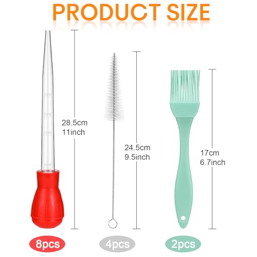 14 Pcs Large Turkey Baster Set for Cooking (14 Count)