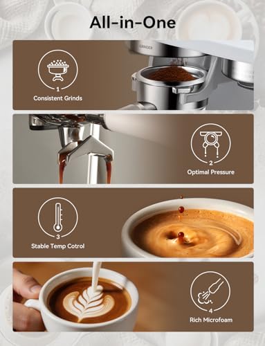 50s Fast Heat Espresso Machine with Grinder 58mm