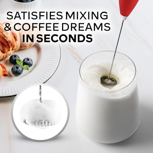 Powerful Milk Frother Wand With Duracell Batteries