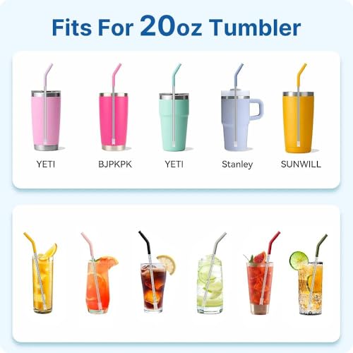 Straight Metal Straws for Stanley 20oz