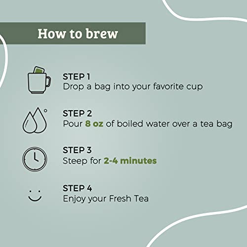Organic Decaf Jasmine Green Tea Bags Flower (100 Count)