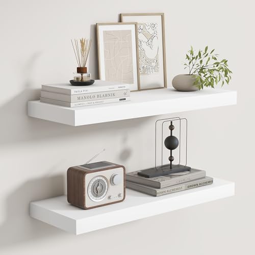Rustic Floating Shelves for Home Decor (2 Count)