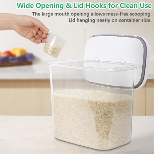 Airtight Rice Container 25 Lbs with Handle and Cup