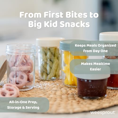 Glass Baby Food Storage Jars w (12 Count)