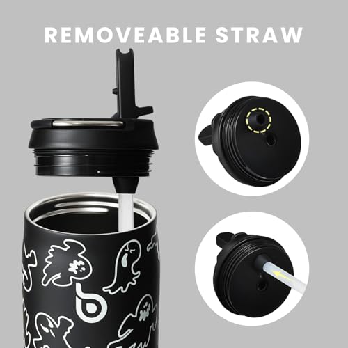 Stainless Steel Water Bottle with Straw and Lid 32 oz Insulated Cup Stay Cold and Hot