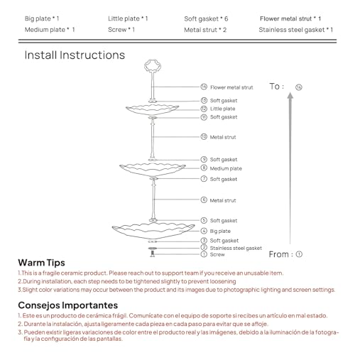 3 Tier Porcelain Cupcake Stand
