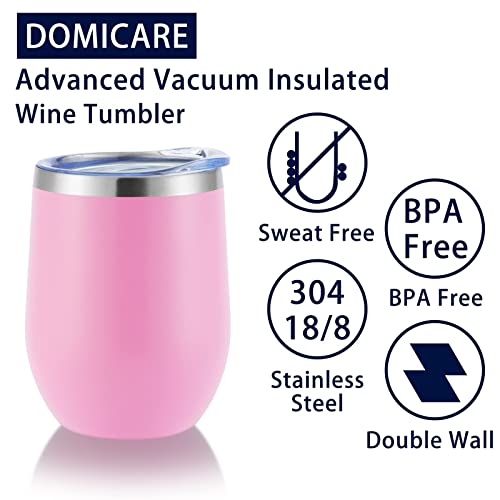 Stainless Steel Wine Tumbler Bulk with Lid (16 Count)
