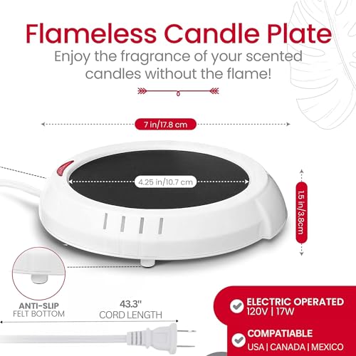 Candle Warmer Plate Safely Releases Scents Without a Flame