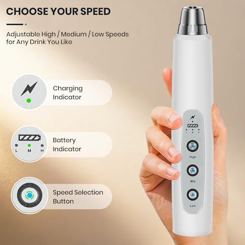 Milk Frother Handheld Rechargeable