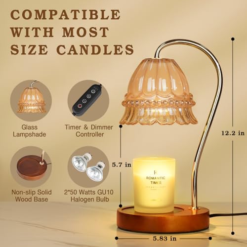 Flower Candle Warmer Lamp with Timer