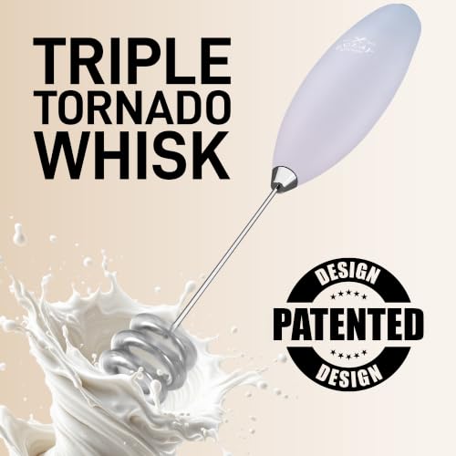 Powerful Milk Frother Wand With Duracell Batteries