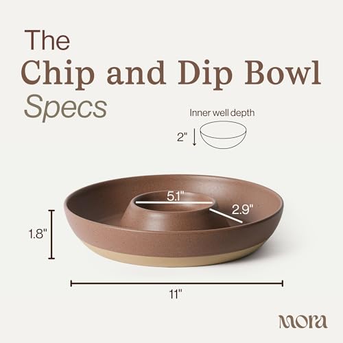 Ceramic Chips and Dip Serving Tray