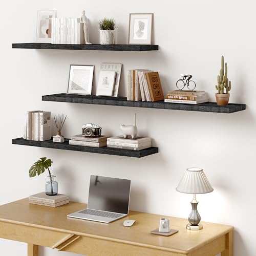 10 Inch Deep Floating Shelves for Wall 48” Set of 2 (2 Count)