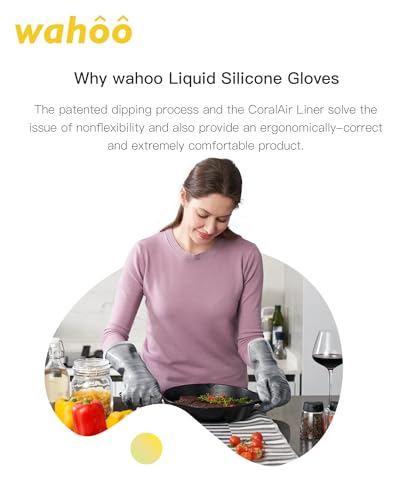 wahoo 12 Inch Liquid Silicone Oven Mitts
