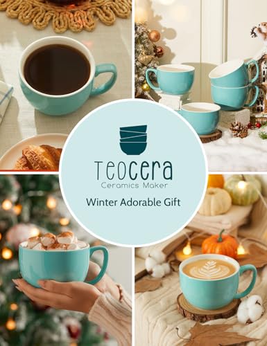 Turquoise Coffee Mugs Set of 4 (4 Count)