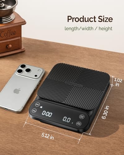 S3 Pour Over Coffee Scale with Timer