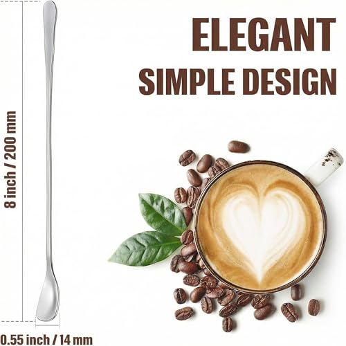 8 Pieces Stainless Steel Coffee Stirrers Mixing Spoons (8 Count)