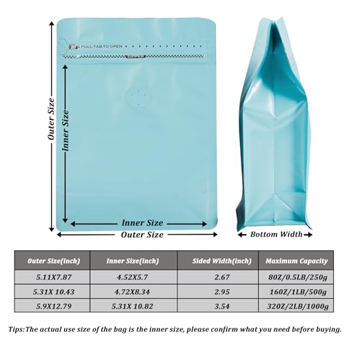 Coffee Bags with Valve (50 Count)