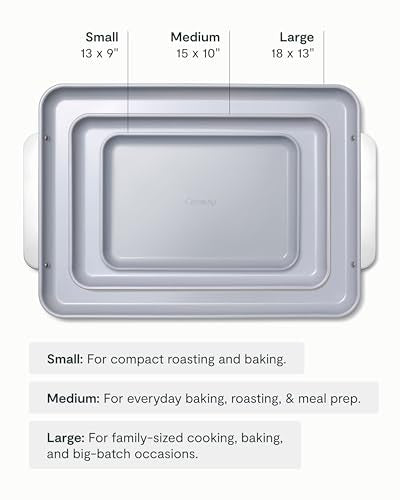 Non Stick Ceramic Baking Sheet Trio and Cookie Sheet Set (4 Count)