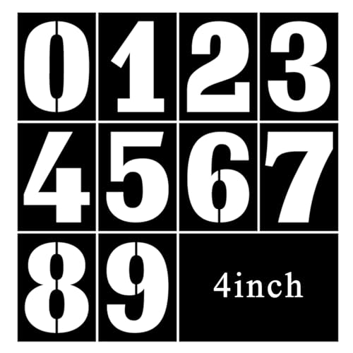 4 Inch Number Stencils Set (10 Count)