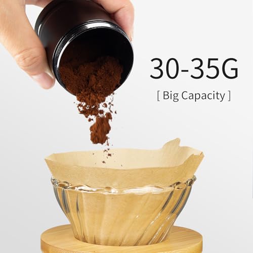 Manual Coffee Grinder with Numerical External Adjustable Setting