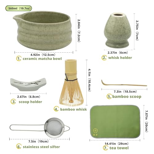 Yeemous 7 Pcs Matcha Whisk Set (7 Count)