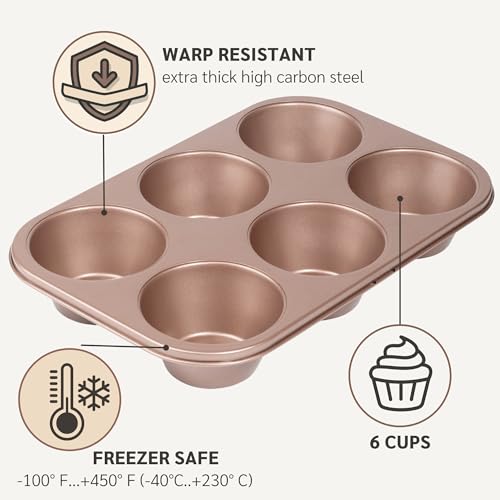 6 Cup Jumbo Muffin Pan Nonstick