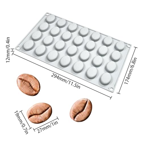 Bakeware Coffee Bean Shape Silicone Mold for Cake Mousse Dessert Chocoalte Non