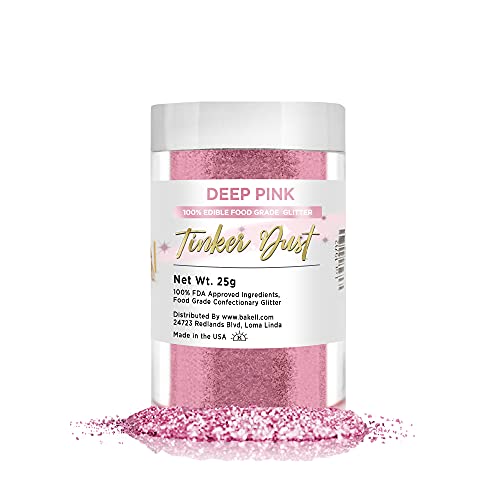 Deep Pink Edible Glitter