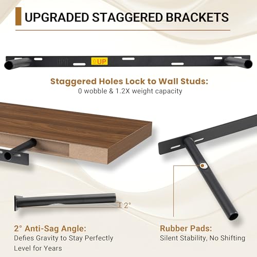 Rustic Floating Shelves (2 Count)