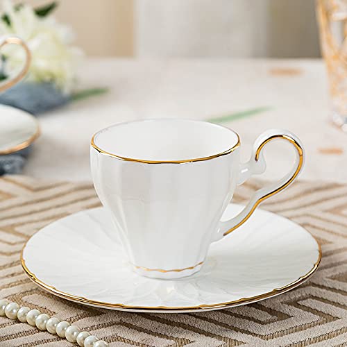 Tea Set for Adults Porcelain Coffee Tea Gift Sets Cups and for 6 with Ceramic Teapot