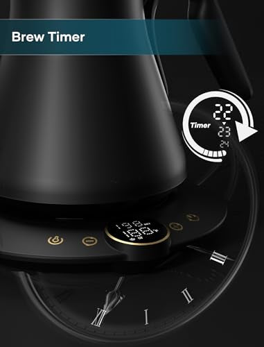 Gooseneck Electric Kettle with ±1℉ Temperature Control 0.9 Liter